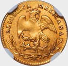 1852  Mexico  1st Republic   Beautiful Gold    Escudo Coin  Ngc Au-55 