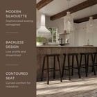 Maven Lane Wooden Rustic Aesthetic Bar Stool  Antiqued Brown Finish used 