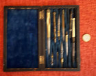 Antique Draftsman   s Drawing Instruments Set  c 1880   1920  In Wood Case