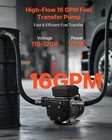 Vevor Oil Transfer Pump 110v Electric Fuel Diesel Kerosene Pump 16 Gpm 60 L min