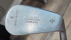 Antique Vintage Burke Stainless Hickory Wood Shaft Golf Club Spade Mashie