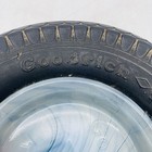 Goodrich Silvertown Tire Ashtray Blue Slag Swirl Glass 7  Advertising