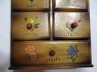 Vtg  Wooden Sewing Notions Wooden Cabinet W 7 Drawers Made In Japan Ex 