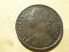 1875 Queen Victoria Penny Good Grade