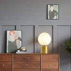 11 Inch Modern Gold Globe Table d Lamp  Vintage Mid Century Round