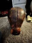 Vintage Leather Pig Ottoman By Dimitri Omersa For Abercrombie Antique 1960s