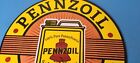 Vintage Pennzoil Porcelain Sign - Motor Oil Can Pennsylvania Porcelain Sign