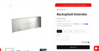 24 In Grill Advantage   Backsplash Extender  Stainless Steel