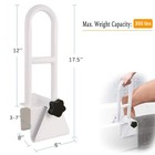 Bathtub Safety Rail White Clamp Railing Bath Support Adjustable Grab Bar