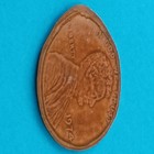 Scary Cat With Claws Happy Halloween Bat Border Elongated Copper Pressed Penny