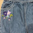 Y2k Gymboree Girl s Denim Overalls With Embroidery Flowers Size 18-24 Months