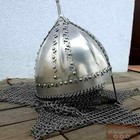 Medieval Vendel Helmet Larp Norman Replica Viking Knight Helmet With Chainmail