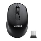 Victsing Mini Ergonomic Wireless Mouse 2 4g Quiet Mouse Black With Usb