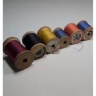 Vintage Wooden Thread Spools Lot 6 J p Coats Clarks Sylko Mercerized Cotton Silk