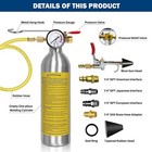 Ac Flush Kit  Air Conditioner System Flush Canister Kit With Pressure Gauge