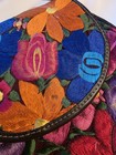 Handmade Embroidered Floral Leather Crossbody Shoulder Bag  Multicolor
