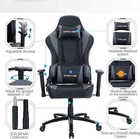 Pc Gaming Chair Massage Office Chair Ergonomic Desk Chair Adjustable Pu Leather