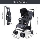 Lightweight Foldable Baby Stroller   Metal Frame  All-terrain Wheels   Storage