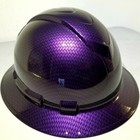 Hard Hat Full Brim Custom Hydro Dipped   Osha  Purple  Plum Crazy Carbon Fiber