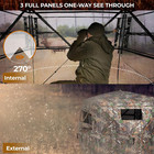 Hunting Blind 270   360   See Through Ground Blind - 2-3   3-4 Person Pop Up Deer 