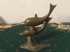 Swimming Brass Dolphin Table Top Figurine statue Made In India