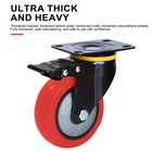 2   4 Pack Heavy Duty Swivel Plate Caster Wheels 3  4  5  Polyurethane Wheels Us