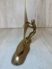 Vintage 1960s Solid Brass Hand-cast 9 5-inch Windsurfer Sailing Boat Figurine