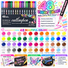 48 Colors Double Line Outline Markers Shimmer Gel Pens Diy Art Craft Set