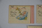 3 Vintage Baby Shower Invitations   2 Thank You Baby Gift Cards Mcm Kitschy