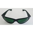 Vintage  new  1970 s Black Frame With Green Lens Sunglasses