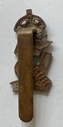 British Army Cavalry 13th Hussars All Brass King s Crown Cap Badge