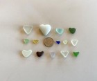 Genuine Beach Sea Glass Perfectly Heart-shaped Beautiful Colors Surf-tumbled