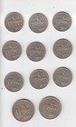 Bulgaria 1930   1943  5 Leva   10 Leva Coins Lot Of 11     Selected Coin Lot