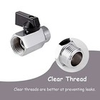 2 Pack Brass Mini Ball Valve Female X Male Thread Shut-off Valve 1 2  Npt