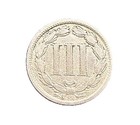 1881 Three Cent Nickel Philadelphia Mint Copper Nickel Coin