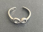 Infinity Sign Symbol Toe Ring  925 Sterling Silver Adjustable New   Gift Box