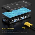 4 Port Usb ps2 Kvm Vga Switch With 4 Set Cable For Mouse Monitor Pc