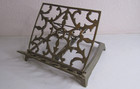 Vintage Brass Book Stand Holder Display Bible Library Museum Cookbook Podium