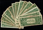 15 Mixed  1 1957 Silver Certificates With 1 Being A Star Note 