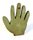 Milagro Folk Art - Hand Painted Milagro Hand - Vintage Mexican Folk Art