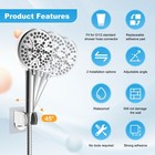 Hibbent 2 Pack Shower Head Holder - Strong Adhesive Waterproof Height