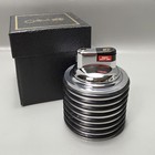 Vintage Colibri Table Lighter   Ashtray Set Machined Aluminum Black O-rings