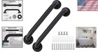 2 Pack Bathroom Grab Bar  16 Inch Length Black Shower Safety Grab Handicapope   