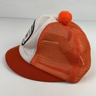 Vtg Snapback Pom Hat Patch Mesh Trucker Cap K-brand Usa Thornberry Oilfield