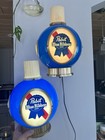 2 Vintage 1964 Pabst Blue Ribbon Neon Hanging Globe Lamp Lights