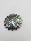Vintage Taxco Pinwheel Brooch   Pendant Abalone Sterling Silver Signed Icm 2 125