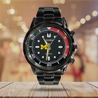 Michigan Wolverines Men s Basketball Black Stainless Steel Watch - Tmthu5084 Gif