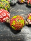 Vintage Hand-carved Chinese Peking Glass Bead Set - 8 Floral   Animal Motifs