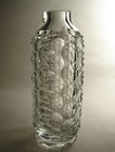 Art Deco Hand Blown Facet Cut Glass Bottle Vase Attributed To Moser