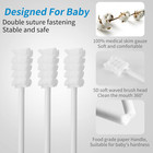 60 Pcs Disposable Baby Tongue Cleaner   Toothbrush For 0-36